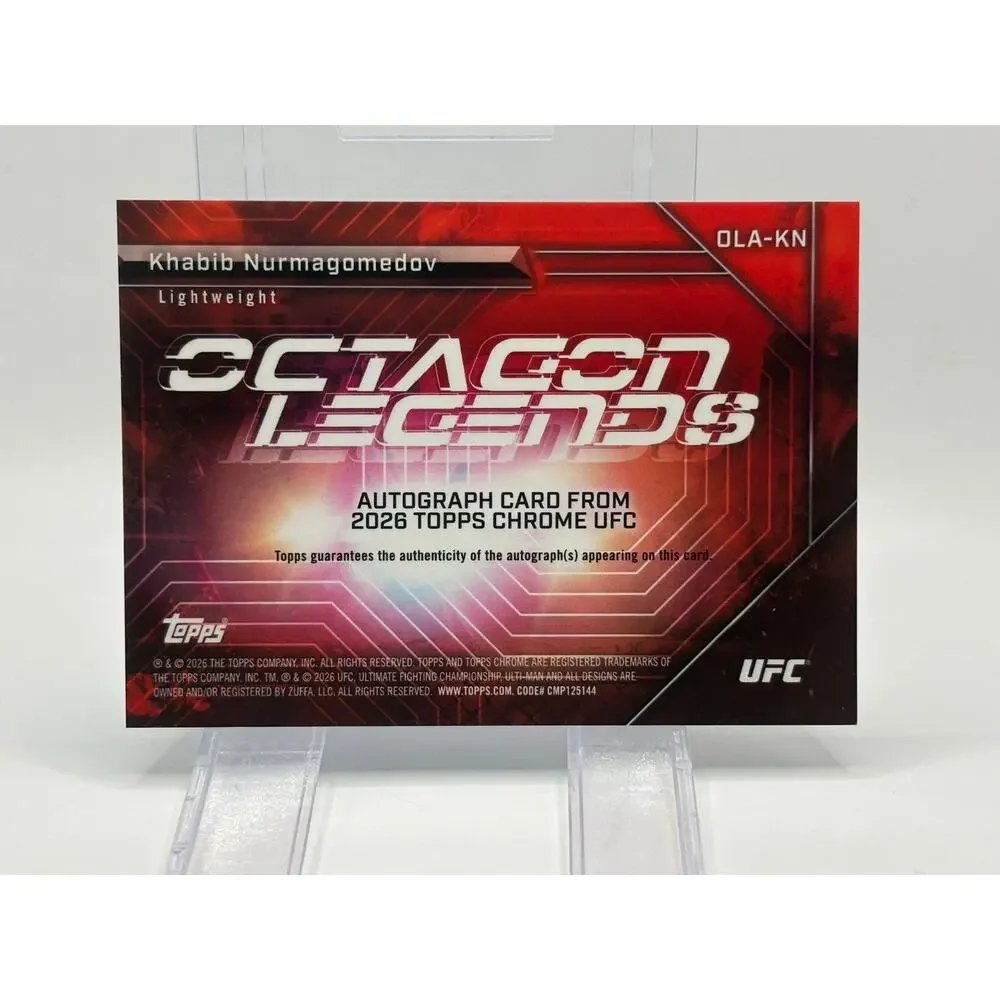 2026 Topps Chrome UFC Khabib Nurmagomedov Octagon Legends Blue Auto 35/150 SP